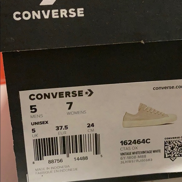 Converse Ctas OX Vintage White Off W AUTHENTIC - Picture 8 of 8